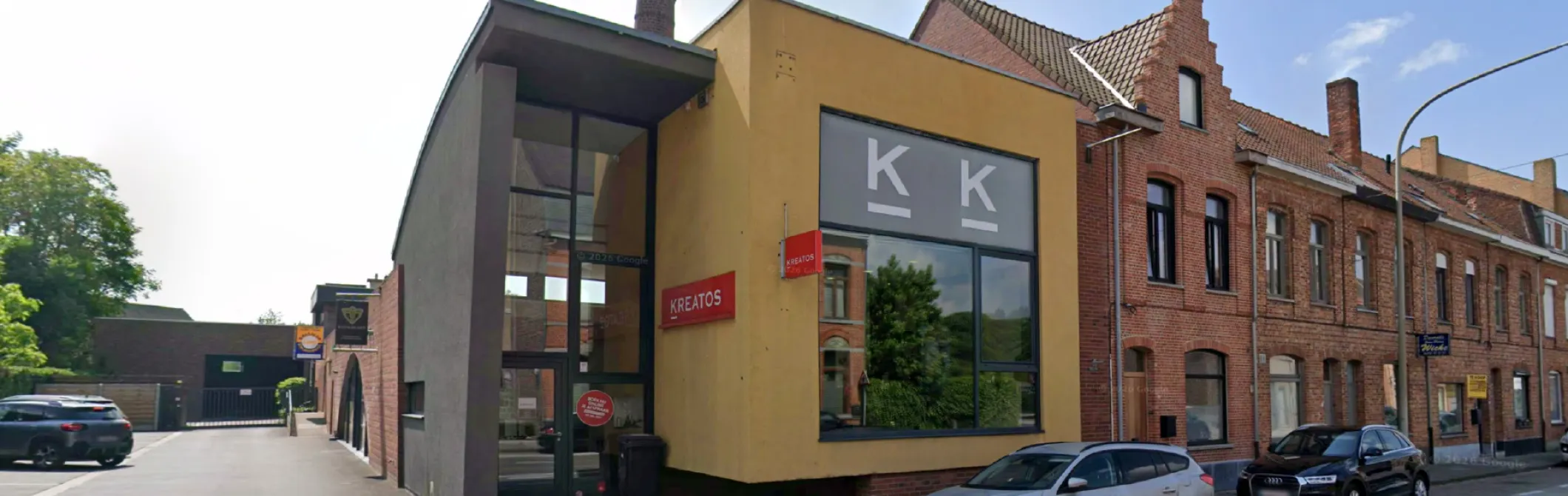 Kreatos kapsalon Ieper ingang aan de Brugseweg